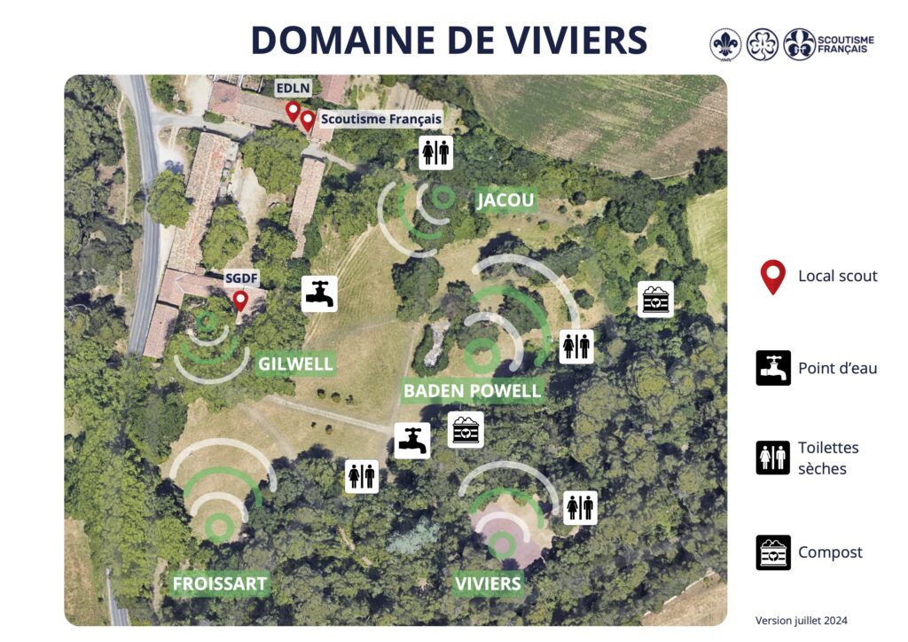Plan du domaine de Viviers